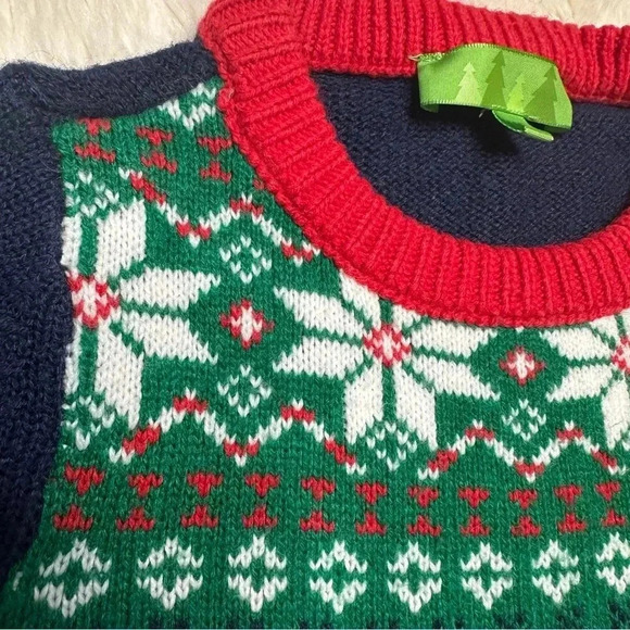 Christmas Santa  Dinosaur Sweater Blue/Green/Red/White Size 6 - Picture 2 of 16
